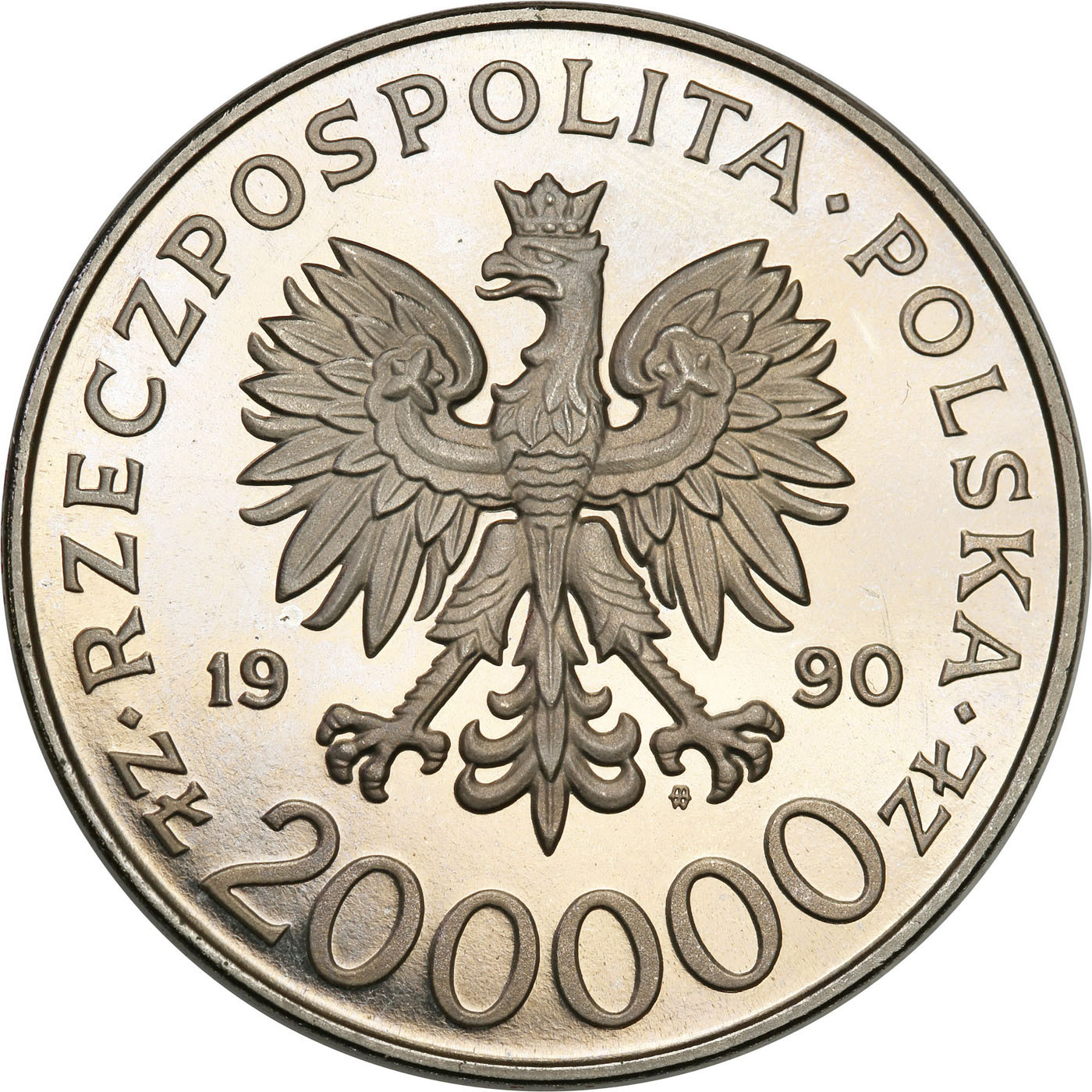 PRL. PRÓBA Nikiel 200 000 złotych 1990 – - Bór Komorowski